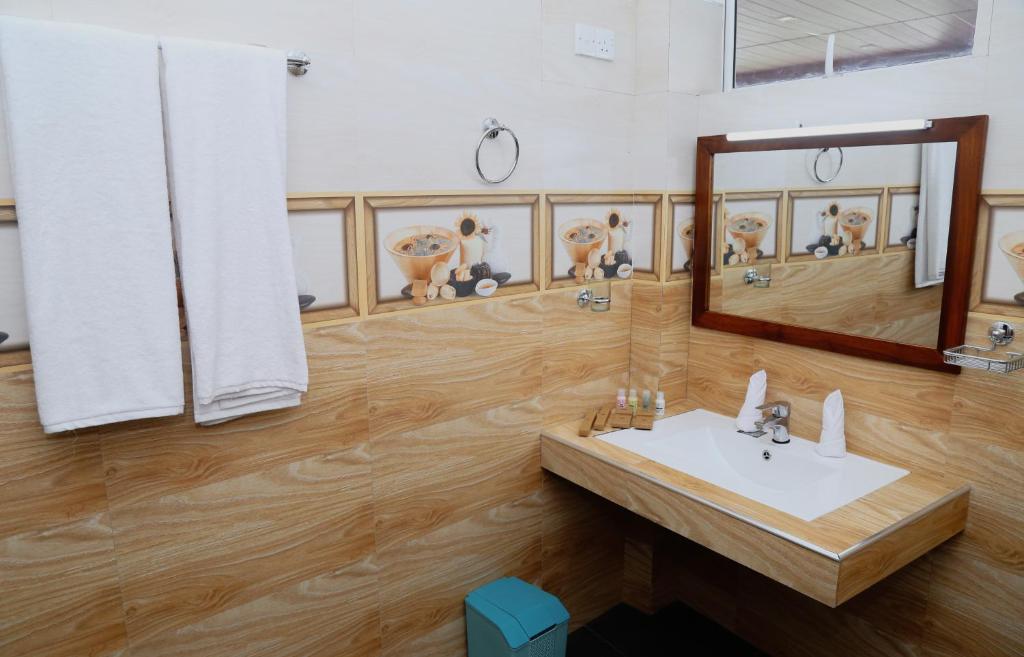 Koupelna v ubytování Hotel Sara