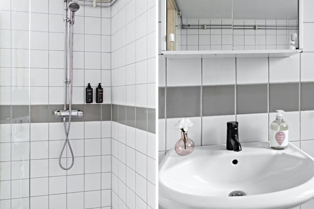 Koupelna v ubytování Forenom Aparthotel Stockholm Alvik