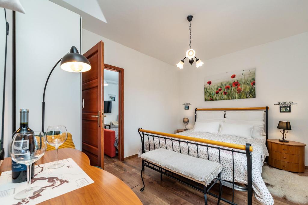 Posteľ alebo postele v izbe v ubytovaní B&B Villa Sumrak Plitvica