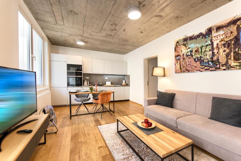 Køkken eller tekøkken på Residence Soukenicka