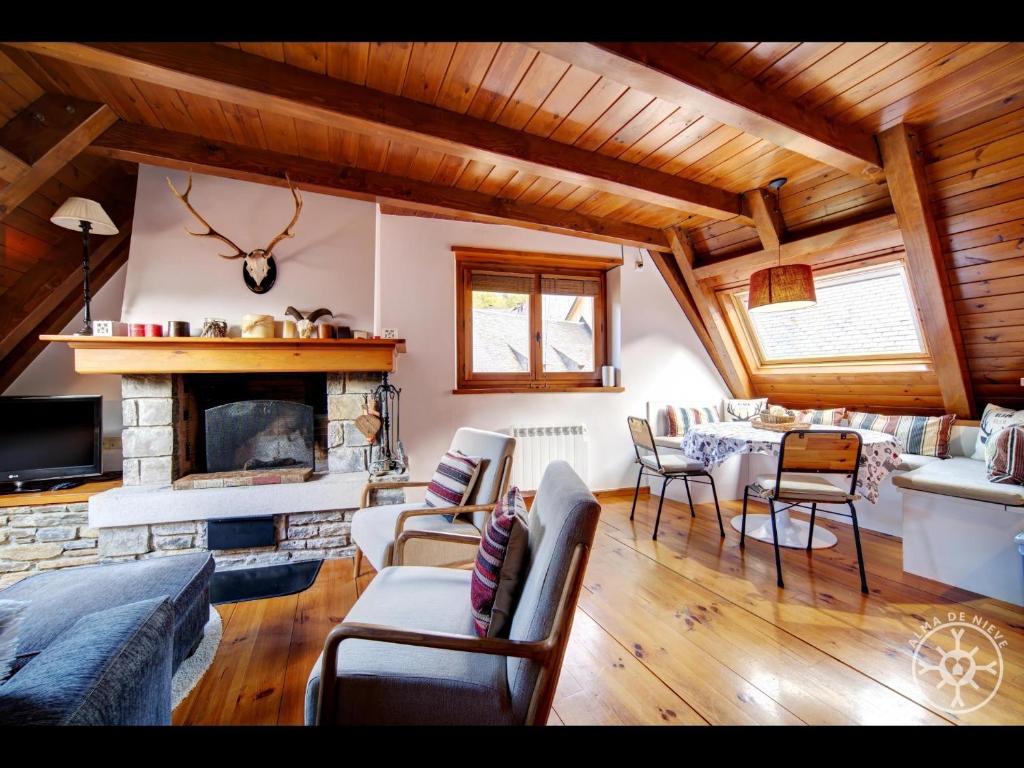 Posezení v ubytování CASA REINA de Alma de Nieve