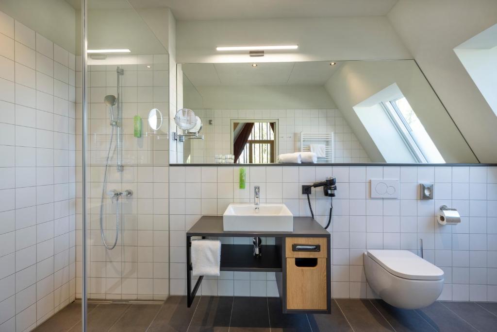 Koupelna v ubytování JUFA Hotel Bregenz