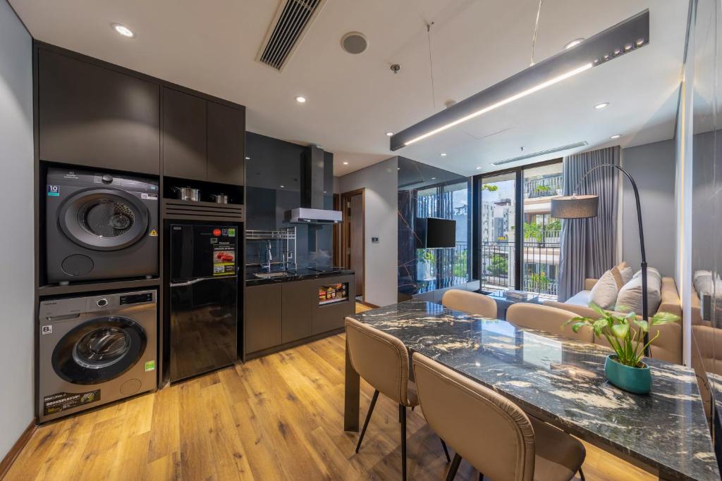 Nhà bếp/bếp nhỏ tại Taiyo Hotel & Apartment