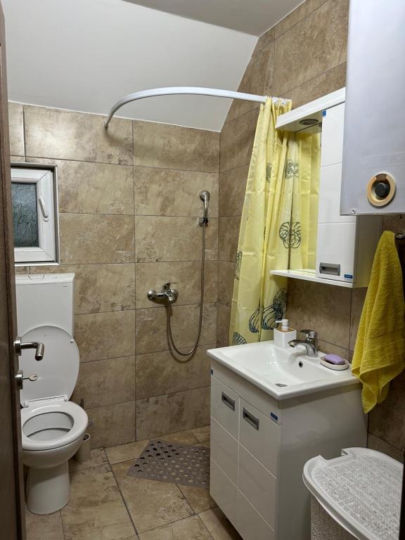 Koupelna v ubytování Apartman Pogled Arilje