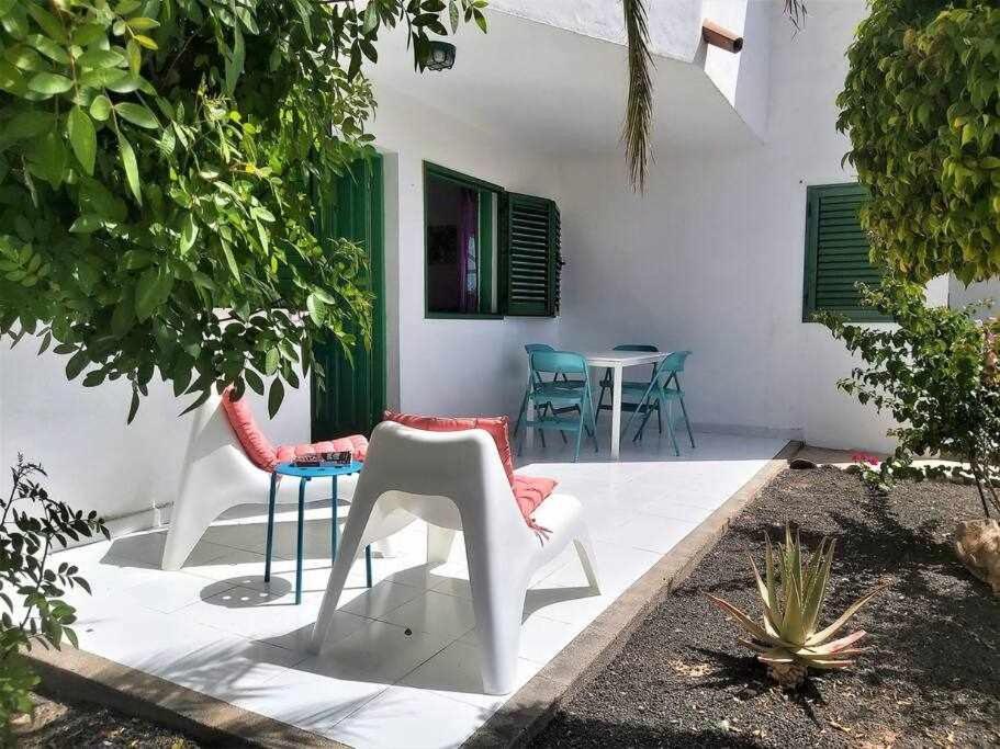 Zahrada ubytování REST NOOK apartment on the Cotillo beach
