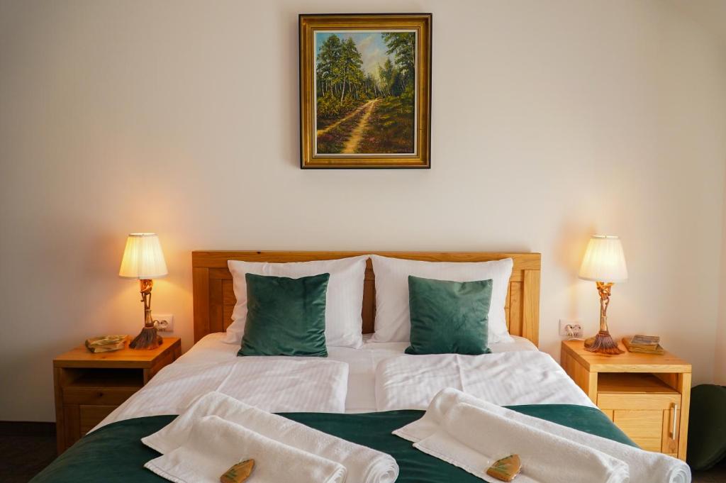 Säng eller sängar i ett rum på Paleus Resort