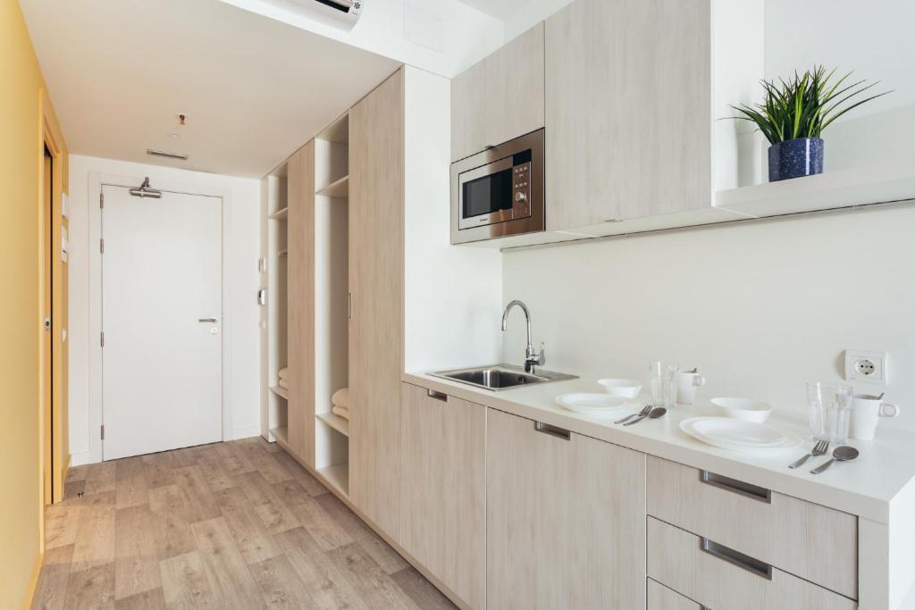 Kuchyň nebo kuchyňský kout v ubytování Soto House Pamplona
