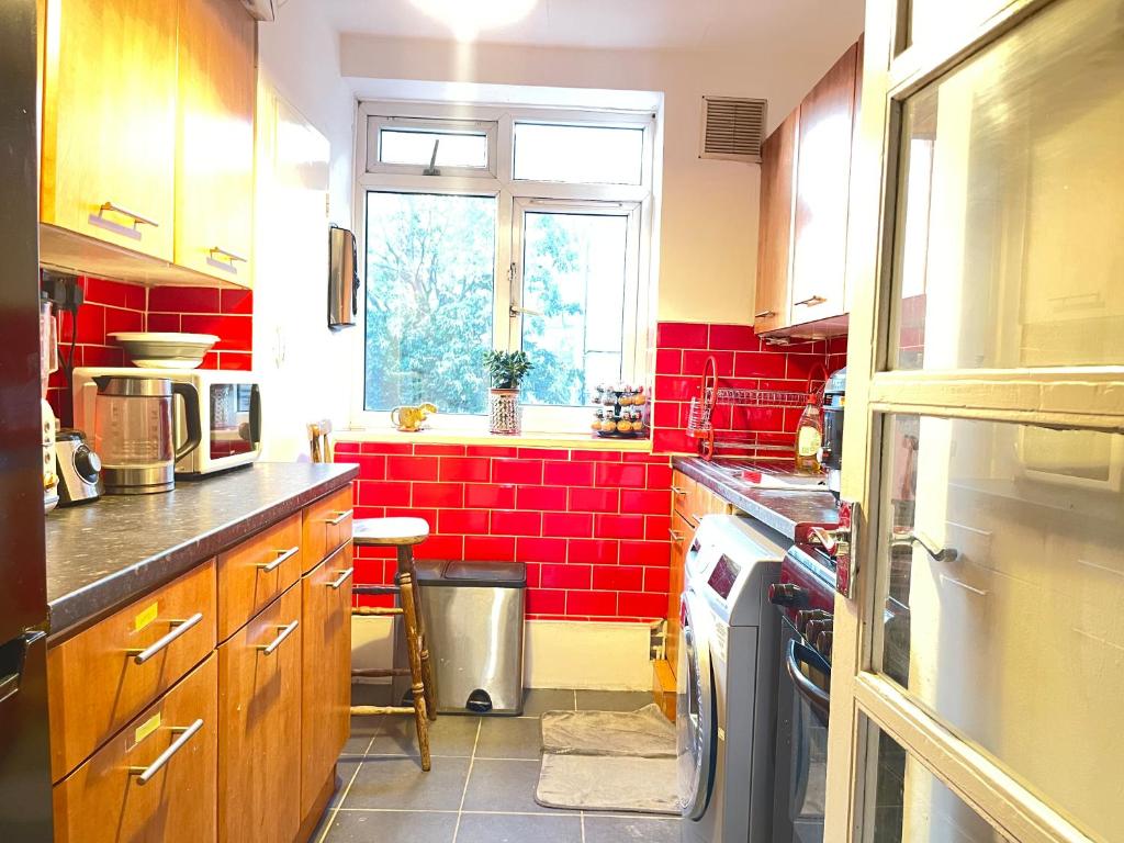 Room with shared kitchen