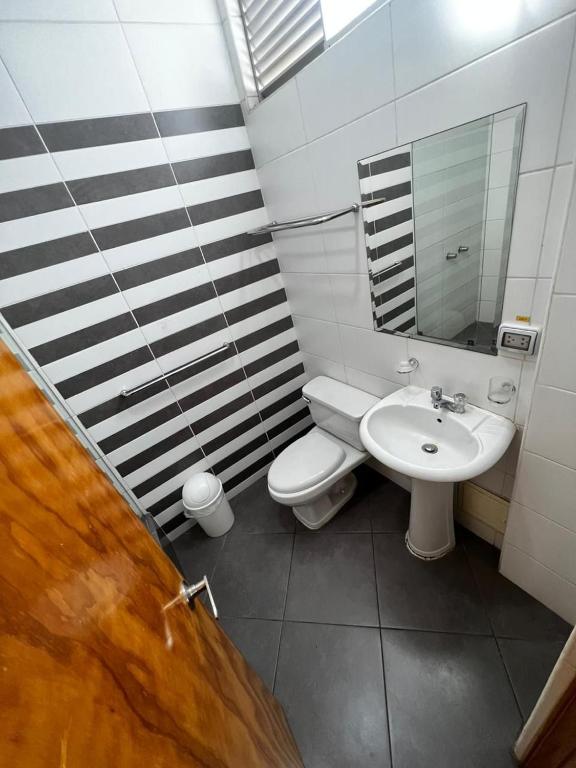 Koupelna v ubytování Hotel Reycer