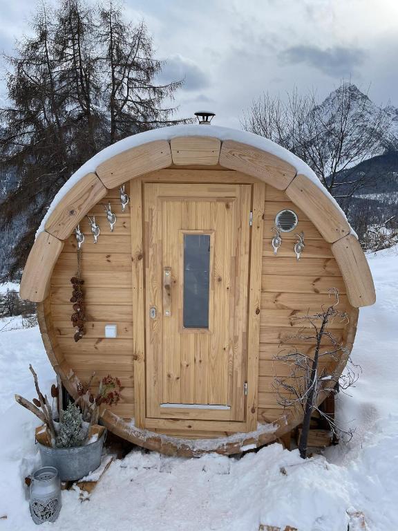 Bergchalet Flöna að vetri til