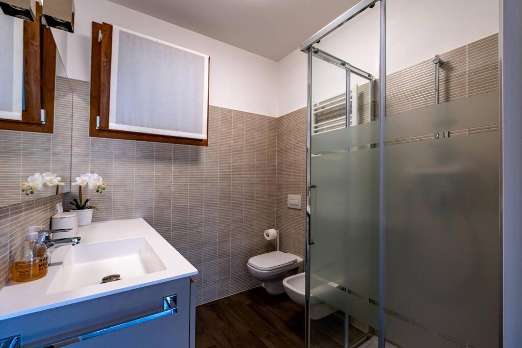 Koupelna v ubytování Appartamento Villa Martinoni