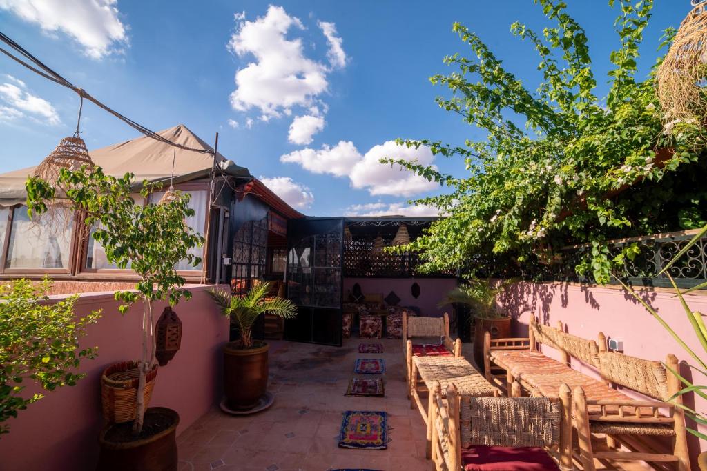 Zahrada ubytování Riad Arabesque