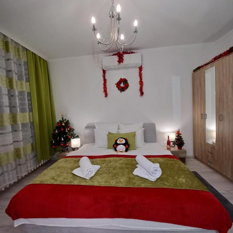 Posteľ alebo postele v izbe v ubytovaní Corner Apartment