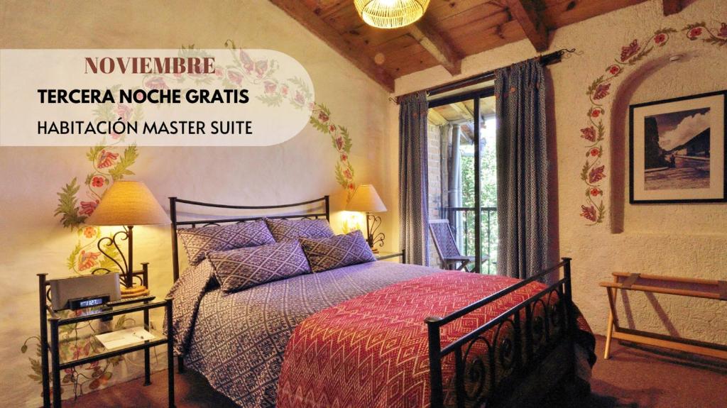 Säng eller sängar i ett rum på Hotel Villas Casa Morada