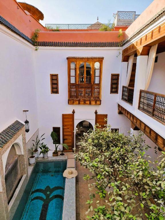 Balkón nebo terasa v ubytování RIAD SAMAH