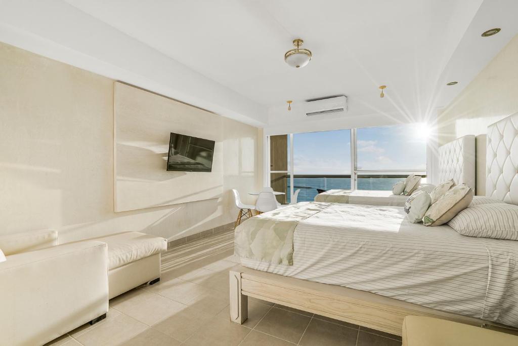 Luxury Caribbean Condos By Salvia Cancun BeachFront - Studio Met Uitzicht Op Zee