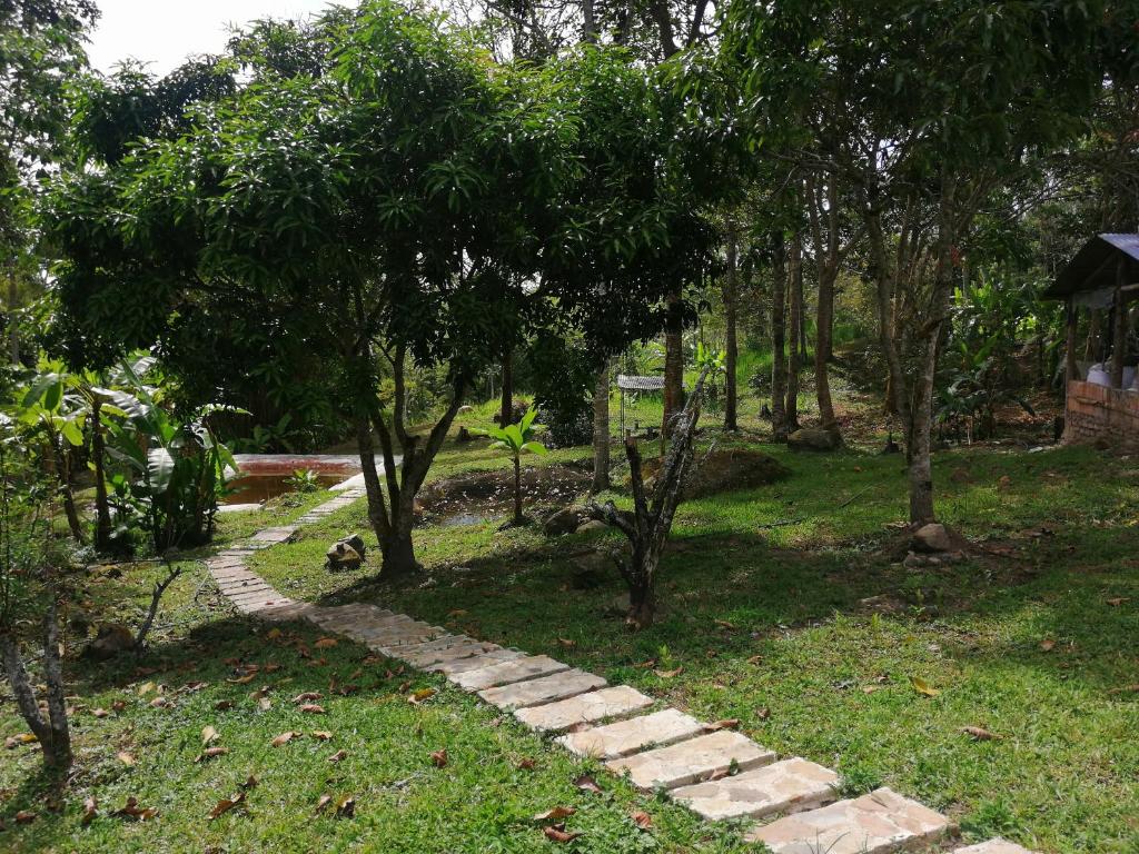Zahrada ubytování Cabaña Campestre de descanso