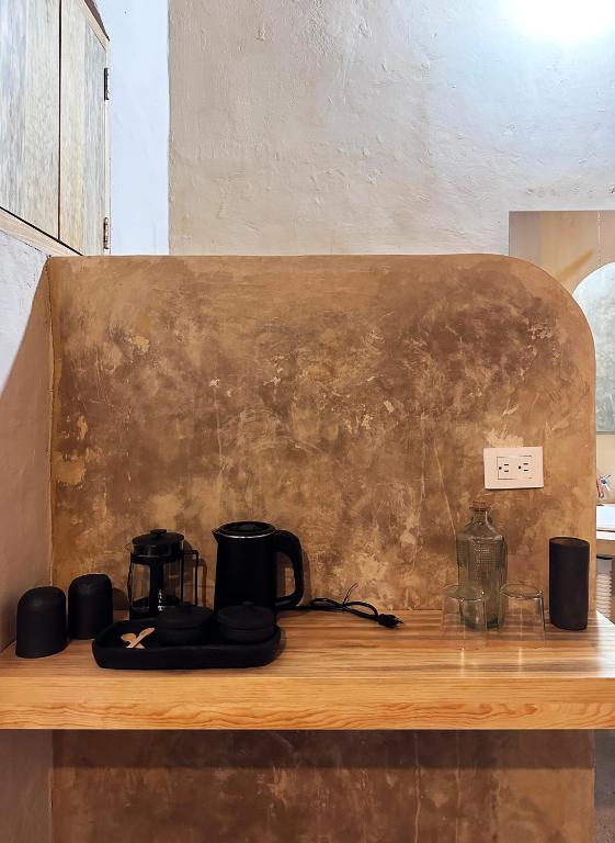Kuchyň nebo kuchyňský kout v ubytování CASA PENUMBRA- Centro Oaxaca