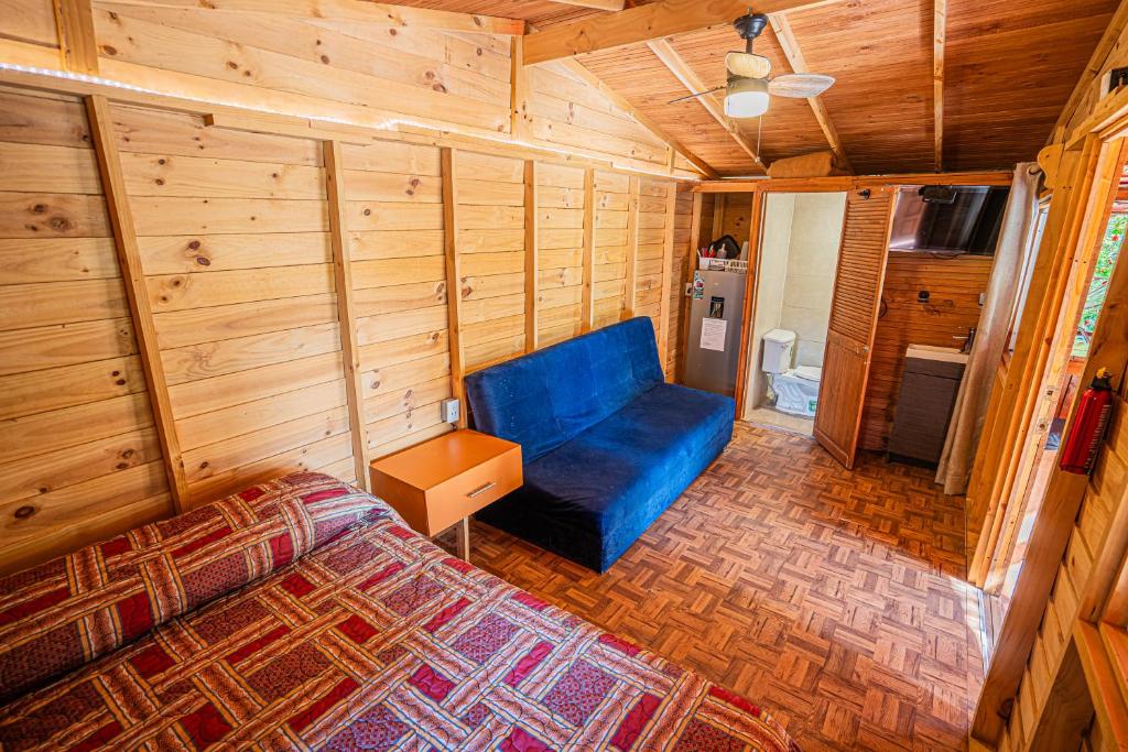 Posezení v ubytování roca azul cabañas sa de cv