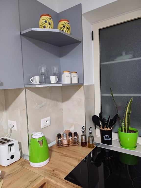 Kuchyň nebo kuchyňský kout v ubytování Regis Apartment