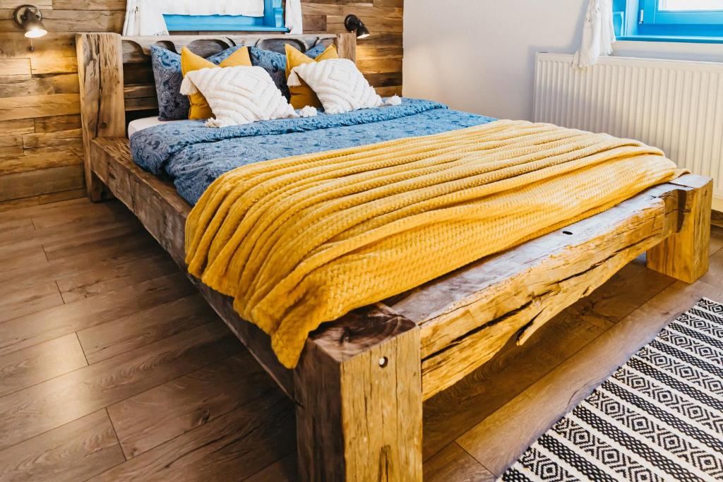 Postel nebo postele na pokoji v ubytování Emese Guesthause