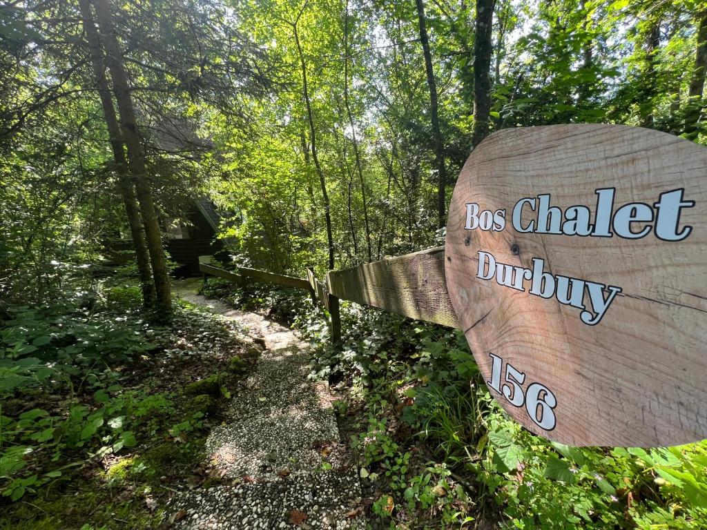 a sign for the bus childury dipsy trail at Bos Chalet Durbuy in Durbuy