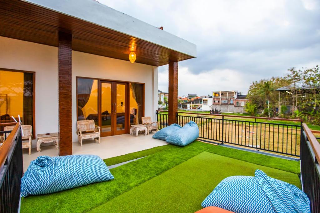 Balkón nebo terasa v ubytování The Nest Canggu