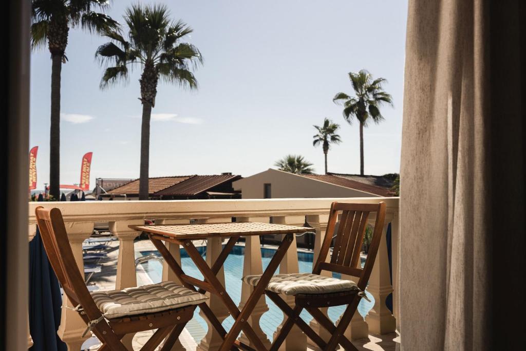Balkón nebo terasa v ubytování Manthos Beachfront Apartments