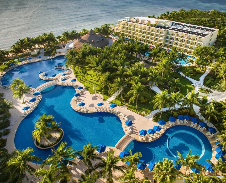 an aerial view of the resort at Azul Beach Resort Riviera Cancun, Gourmet All Inclusive by Karisma in Puerto Morelos