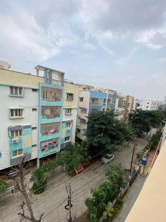 an overhead view of a city street with buildings at Bigson Service Apartments, Kondapur in Hyderabad