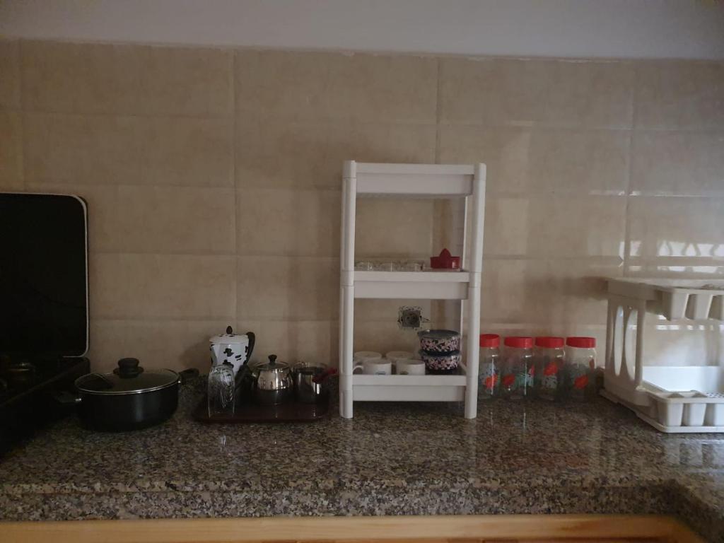 Kuchyň nebo kuchyňský kout v ubytování Apartment in Larache Marokko
