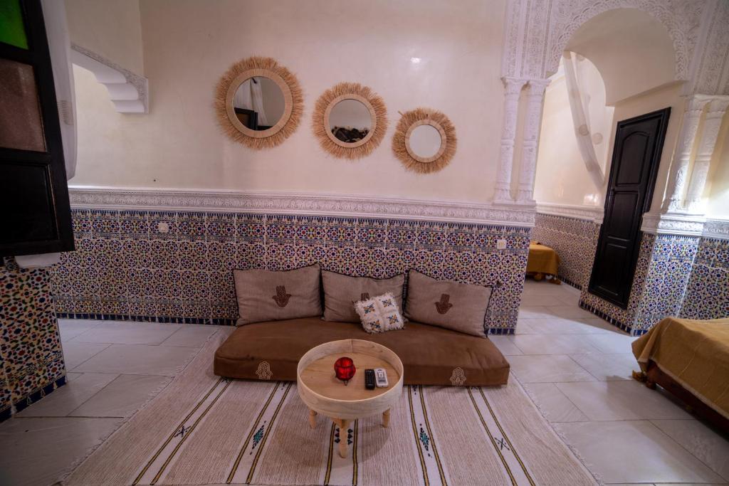 Posezení v ubytování Riad Arabesque