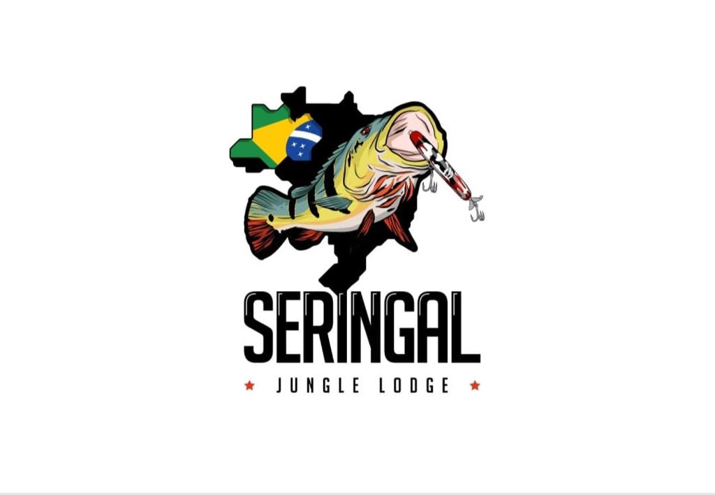 un pez con una plantilla de logotipo de arma en Amazon Seringal jungle Lodge en Careiro