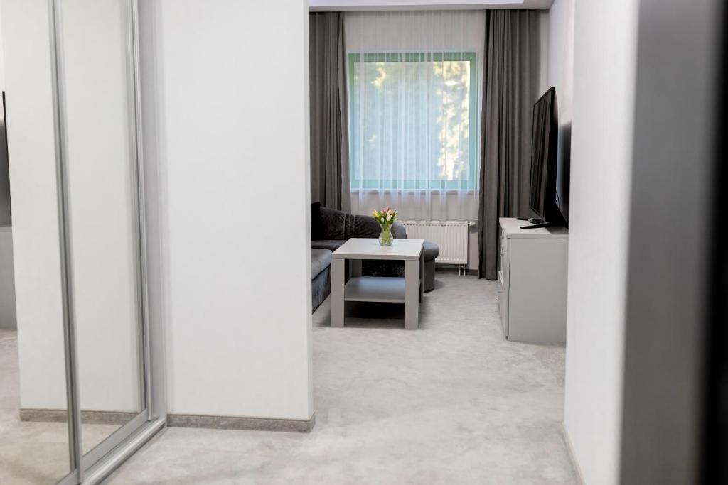 TV a/nebo společenská místnost v ubytování Hotel Promenada Biznes & Wypoczynek