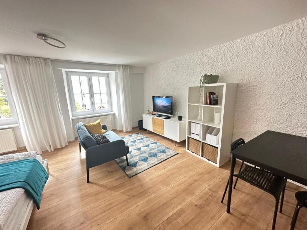 TV a/nebo společenská místnost v ubytování Chez Alain Prévu - Boutique Hotel by Stay Swiss