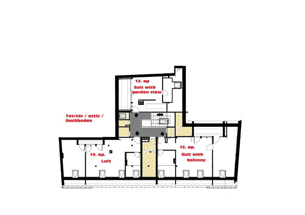Půdorys ubytování r12 Apartments
