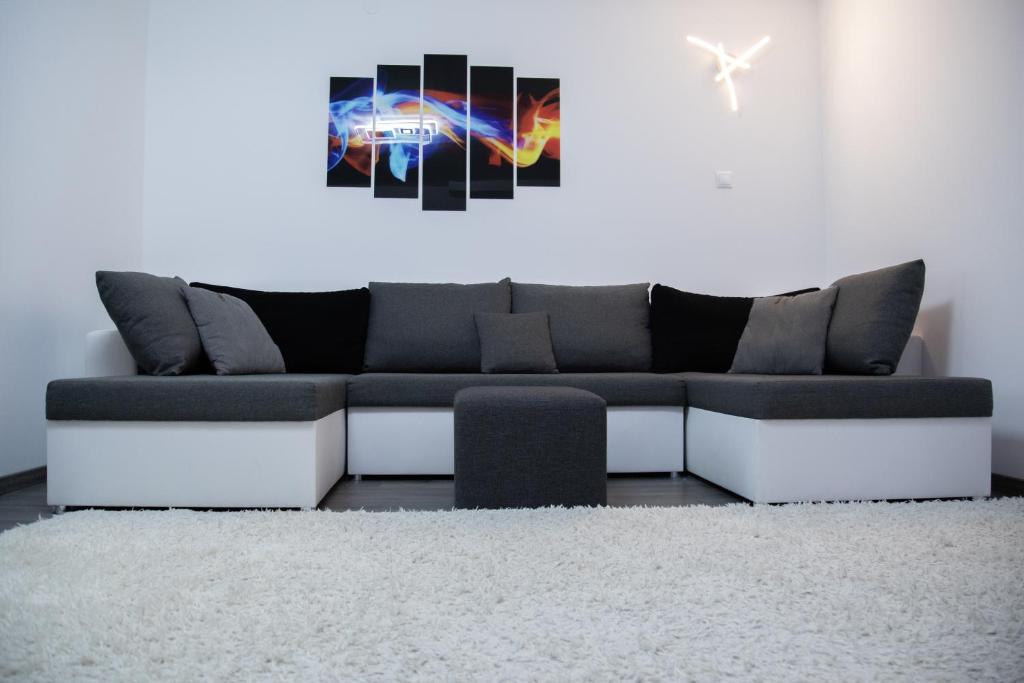 Posezení v ubytování Nyuszis Apartman