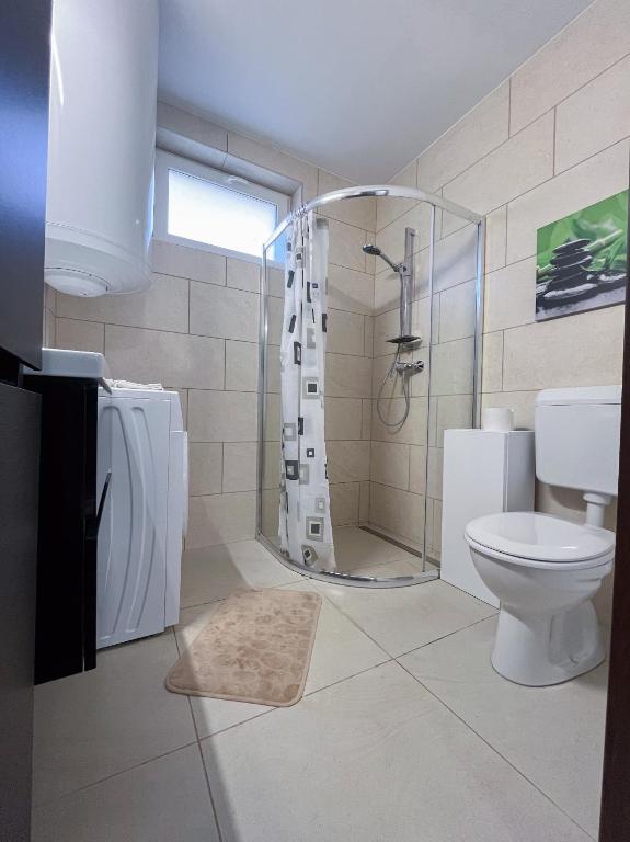 Koupelna v ubytování Nyuszis Apartman