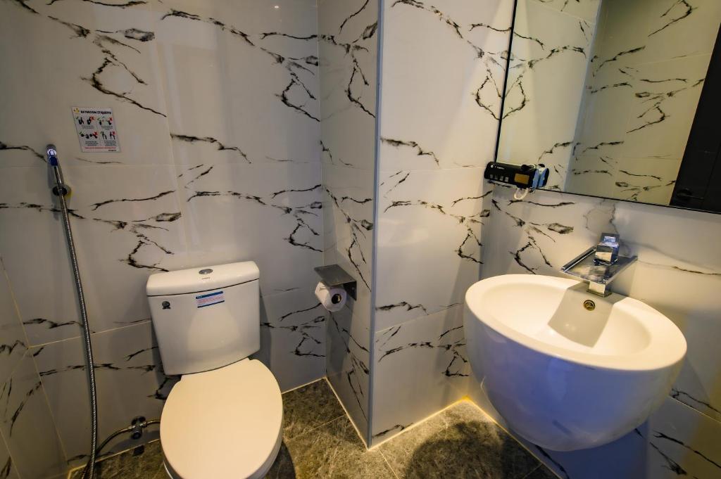 Koupelna v ubytování Hotel Seoul