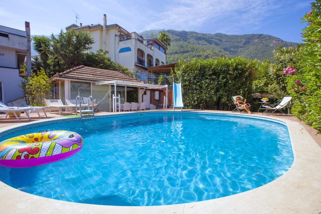 a large swimming pool in a house at Villa Amore in Castellammare di Stabia