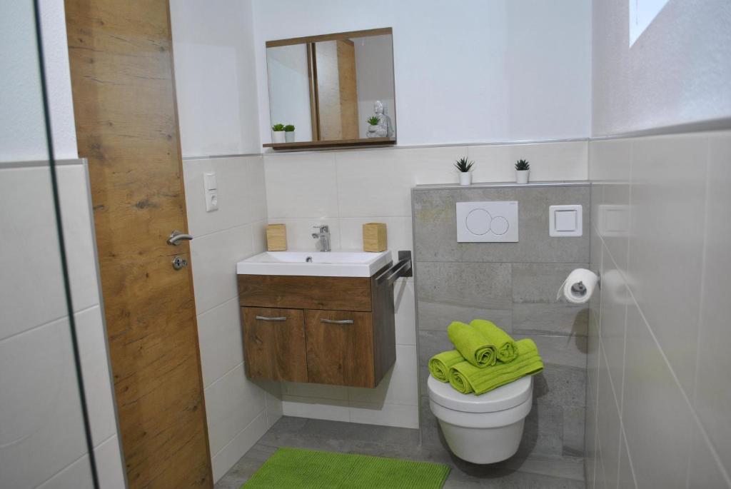 Koupelna v ubytování Ferienwohnung Gipfelblick