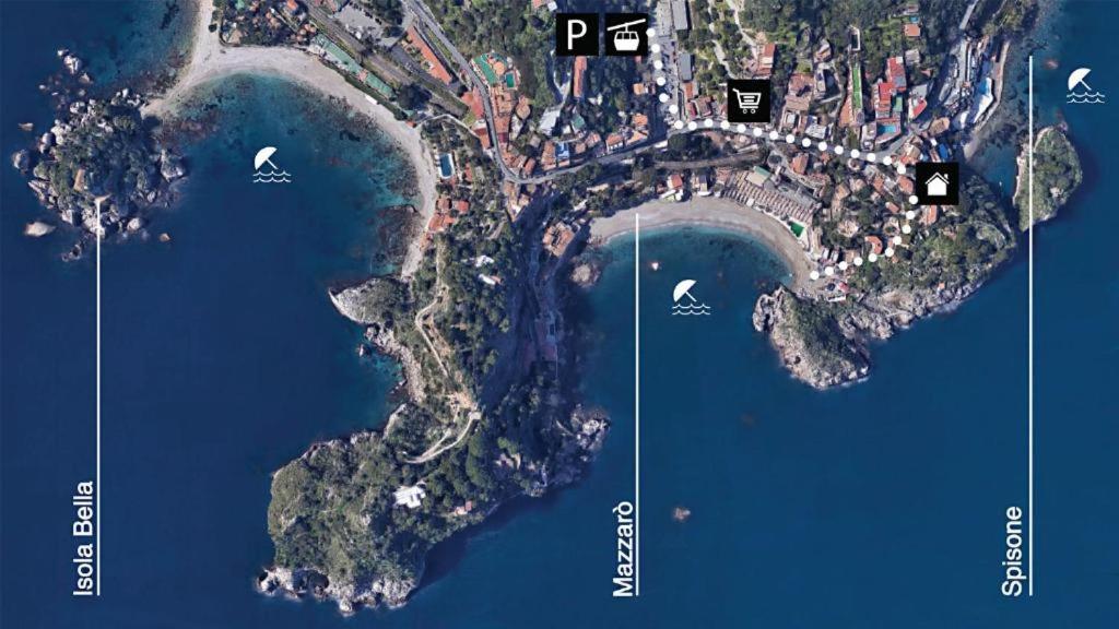 a map of the island of the united states at Taormina Garden Hotel in Taormina