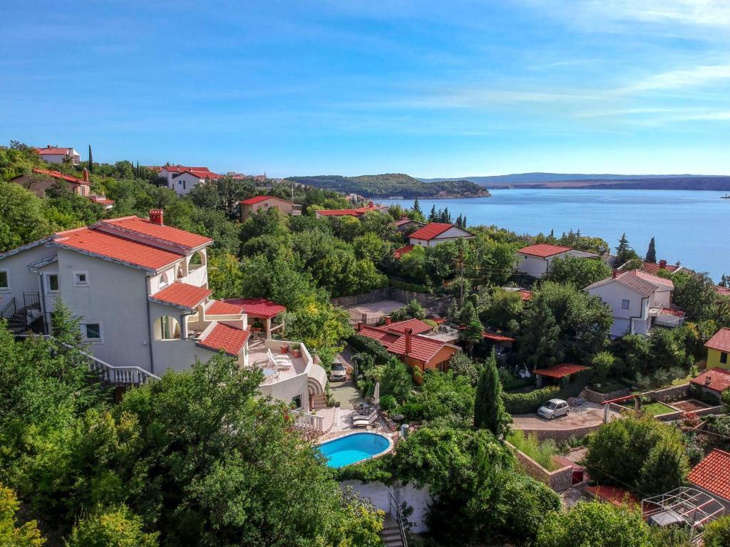 an aerial view of a resort with a swimming pool at Apartment Vlasta-1 by Interhome in Jadranovo