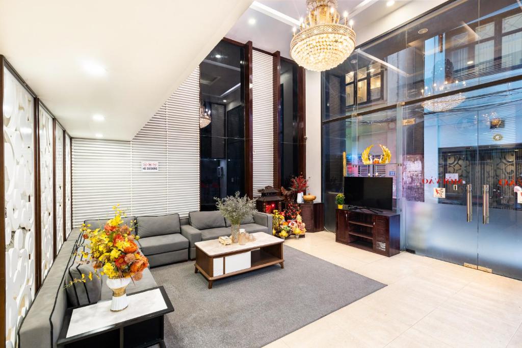 Posezení v ubytování S79 Kieu Anh Hotel