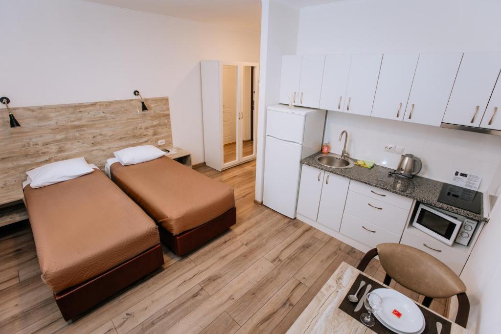 Kuchyň nebo kuchyňský kout v ubytování Smart Apart