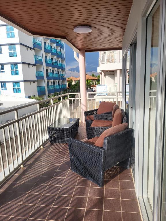 Balkón nebo terasa v ubytování Grand Beach Condo A207