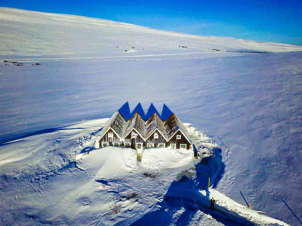 Fagrafell Hostel v zimě