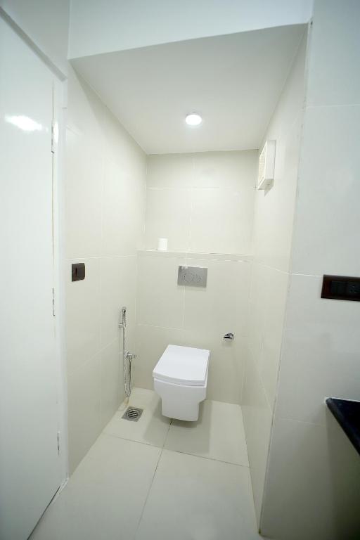Koupelna v ubytování Hotel Ganga Ratan