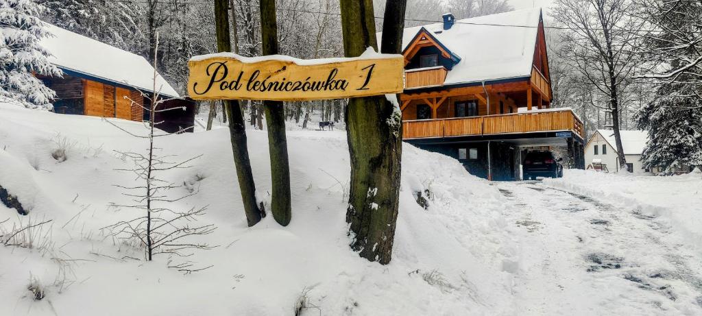 Dom Pod Leśniczówką v zime