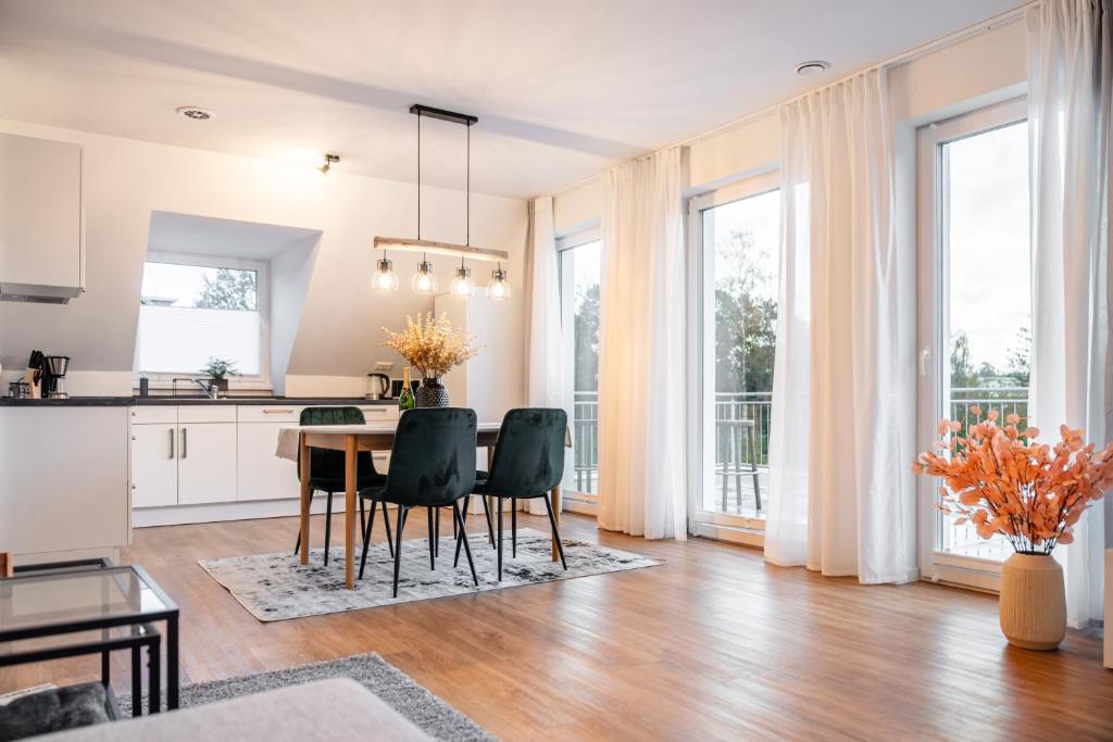 Η κουζίνα ή μικρή κουζίνα στο Penthouse am Marschweg